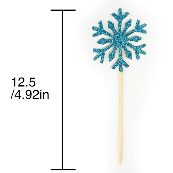 20 stk bryllupskake dekorasjon frosne cupcake toppers tannpirkere,
