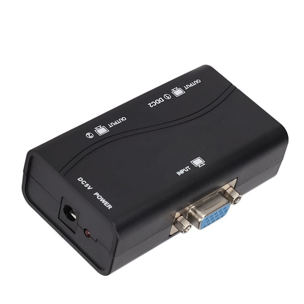 VGA-jakaja 1 sisään 2 ulos 250MHz USB-virtalähteellä 1920x1440 1080P KLB
