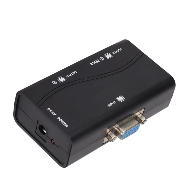 VGA-splitter 1 in 2 ut 250MHz USB-driven 1920x1440 1080P KLB