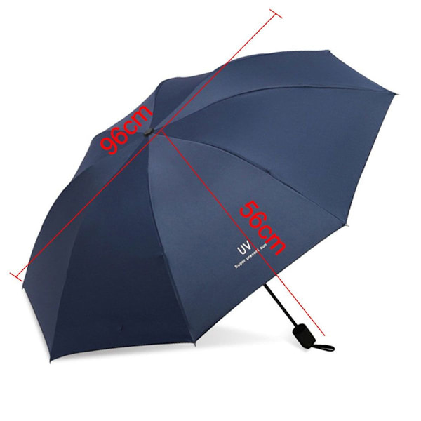 UV Automatisk Paraply og Regn Sammenfoldelig Paraply Navy Blue KLB