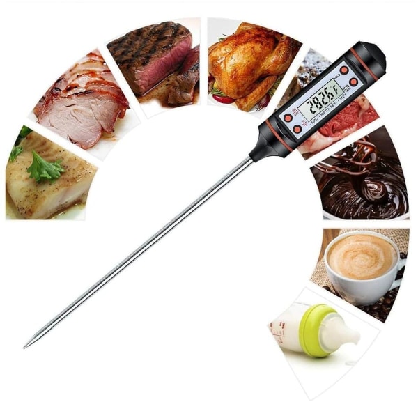 LCD-kötttermometer: exakt temperaturmätare för matlagning KLB