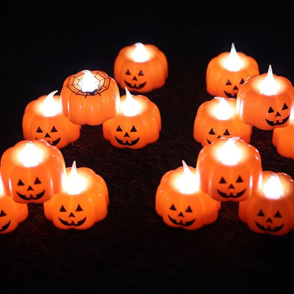 Flimrande pumpa-telampor, 12-pack flimrande LED-pumpa-telampor, stil 1