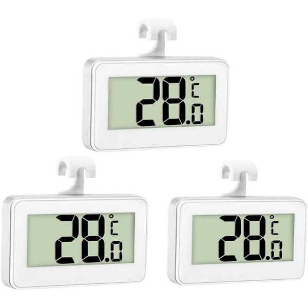 3X Kylskåpstermometer Digital Termometer Frys Termometer Kylskåp Rum Wa
