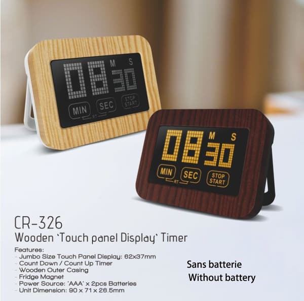Køkken Timer, Digitalt LCD-display, med stærk magnetisk stativ, nedtælling, vækkeur og timerfunktion til træningsstudie