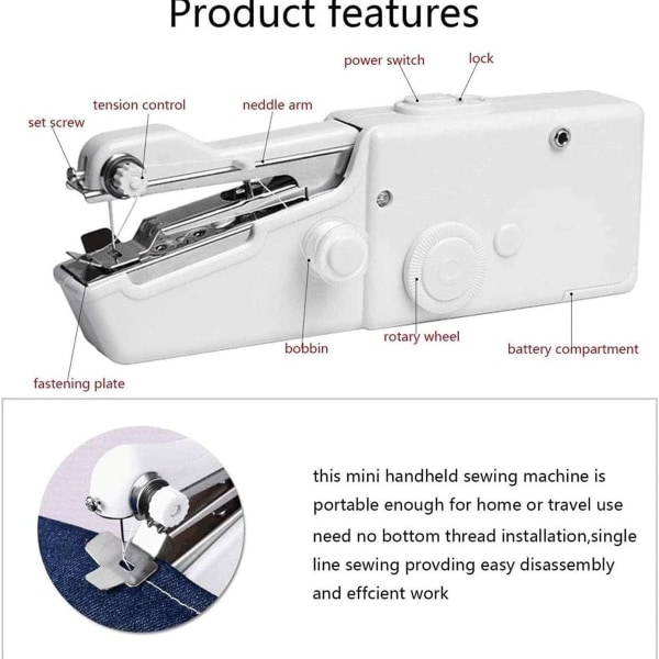 Portable portable sewing machine, handy mini sewing machine, KLB