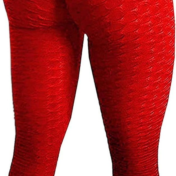 Berømte leggings, kvinder butt lifting yoga bukser høj 01 rød KLB
