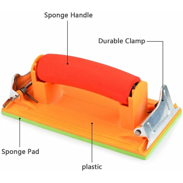 Hand sander with sponge handle Sanding block for sandpaper KLB