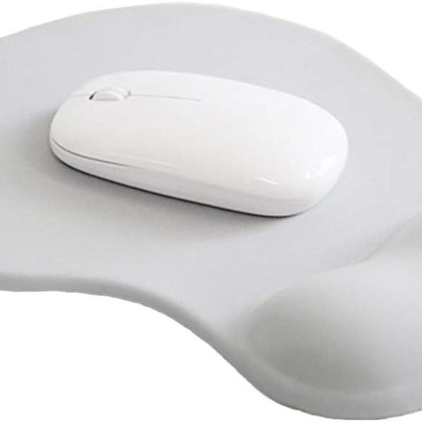 Kontormusematte med gel håndleddstøtte - Ergonomisk spill 02Grå