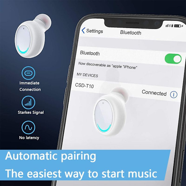 Bluetooth-kuulokkeet korvan sisään? Langattomat kuulokkeet 150 valkoinen