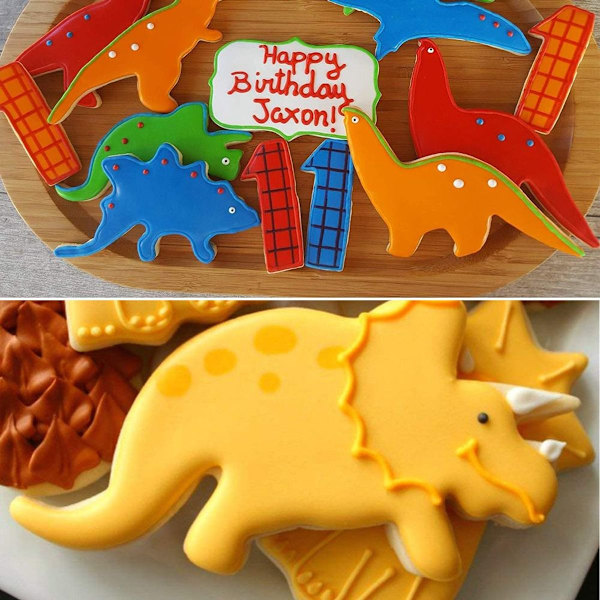 Dinosaurus-evästeleikkurit Fondant-leikkurit lapsille 8 kpl pakkaus KLB