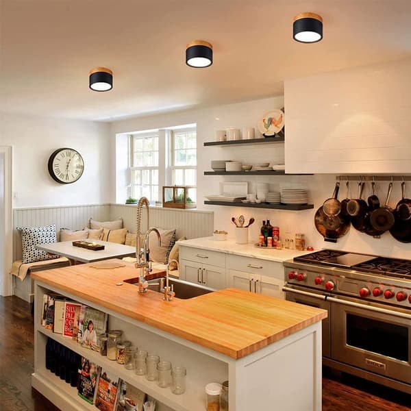 KLB loftslampe i aluminium, sort