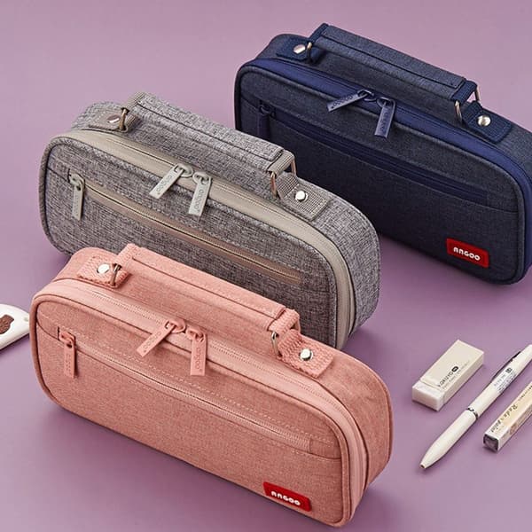 Pencil Case Stor Kapacitet Pencil Case Skolearrangør Dyb Blå KLB
