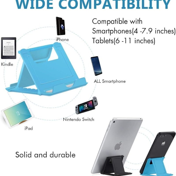 4-delt iPhone-stativ, universel multivinkel-telefonstativ, egnet