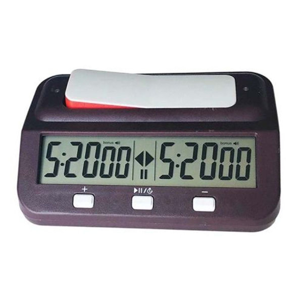 HQT101 Plast Schackklocka Go Schack Timer (Vinröd)