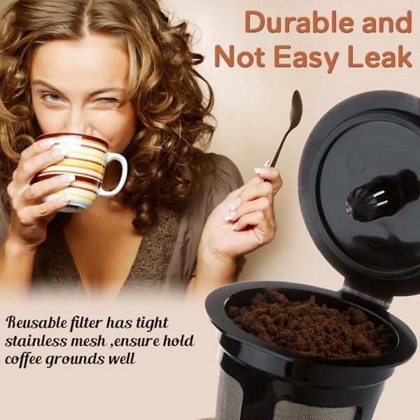 Kaffe filter, 6-pack, återanvändbara, påfyllningsbara K-Cup kaffe