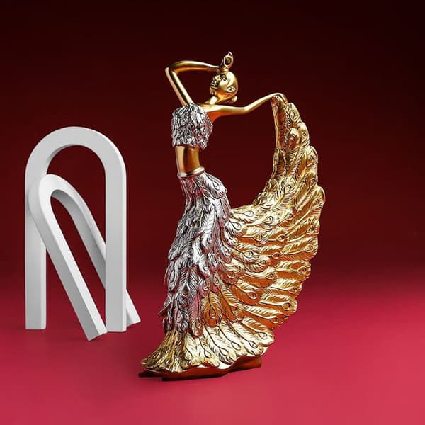 Påfugledanser ornamenter, danserstatue, kvindelig danserstatue, kunsthåndværk