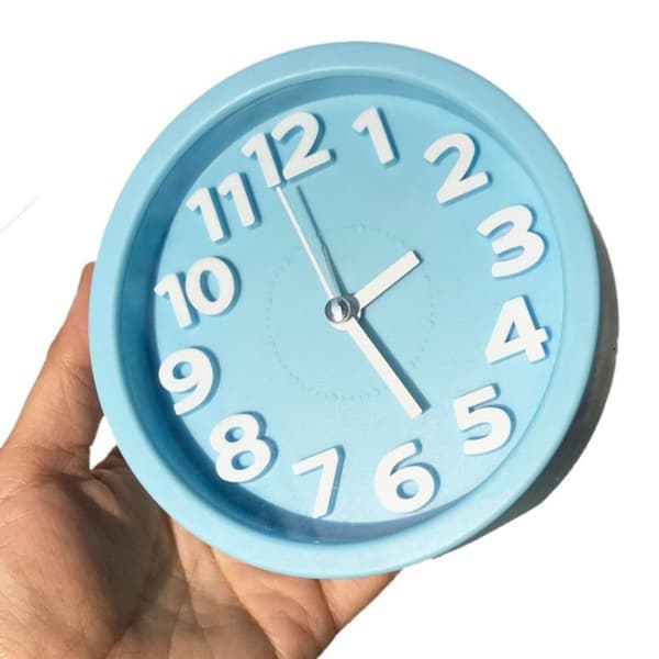Rund 12cm Diameter Candy Farve Digital Stille Stereo Vækkeur K