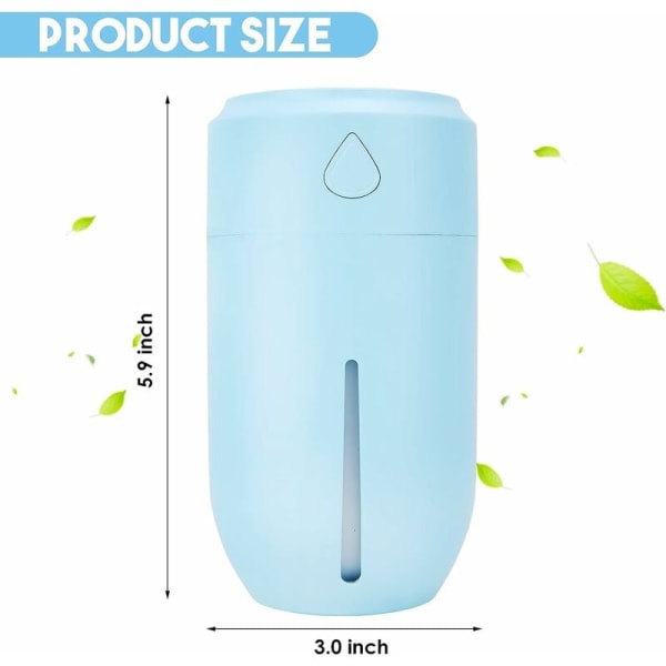 Car Humidifier, Portable Mini Humidifier, USB Personal Desktop Humidifier for Car, Quiet Air Humidifier for Car, Baby Room, Office Travel KLB