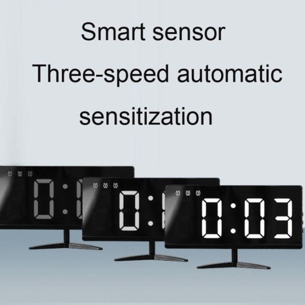 Elektronisk LED-klocka Smart Digital Desk Clock (Rosa)
