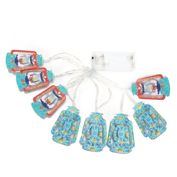 1,5 m muslimsk Ramadan-ljus Kerosene-lampa formad 10 LED dekorativ KLB