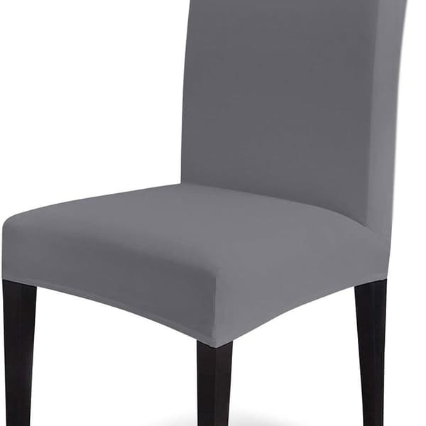 Stolskydd 4 stycken, stolskydd stretch grå, elastiskt stolskydd stretch KLB