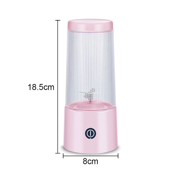 Bærbar blender, personlig størrelse blender til smoothies og pink