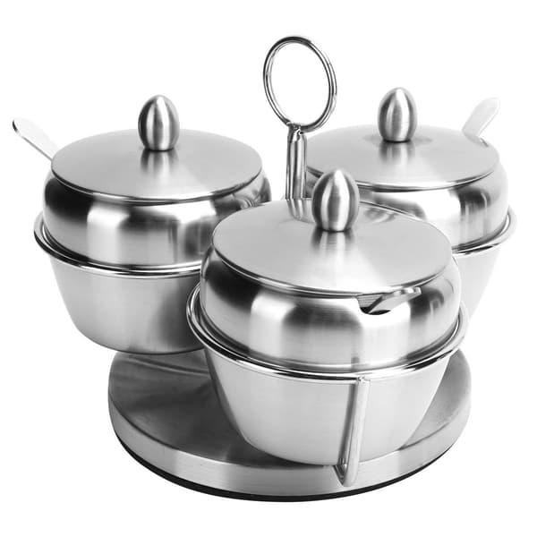 Rustfrit krydderiglas, krydderi, salt og sukkerbeholder KLB