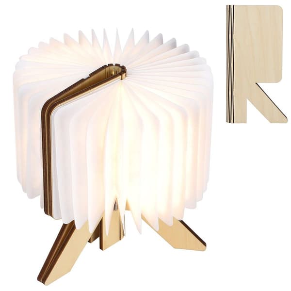 Træpapir LED foldelampe USB genopladelig nat KLB