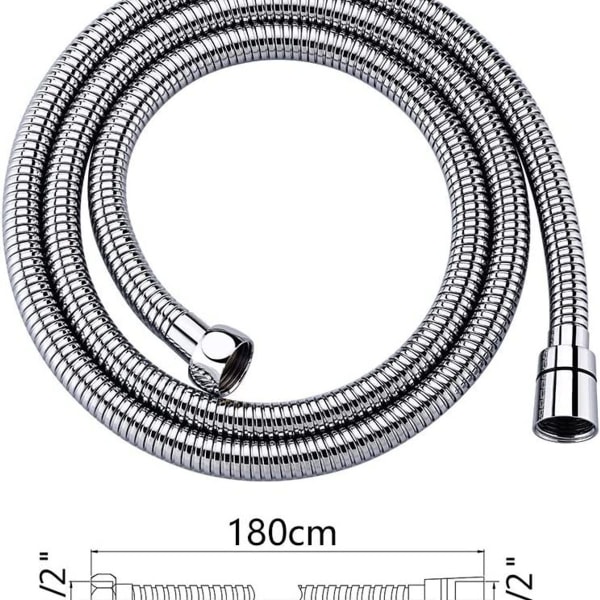 G851-20, universell duschslang (G1/2 tum, 2 m), anti-twist & anti-kink duschslang