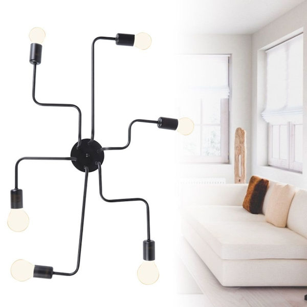 110-240V 6xE27 Retro-tyyliin LED-riippuvalaisin Antiikki Lamppu KLB