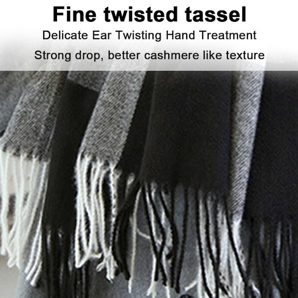 Mjuk vinterscarf, damhalsdukar, dammjuk modehalsduk, stil 1