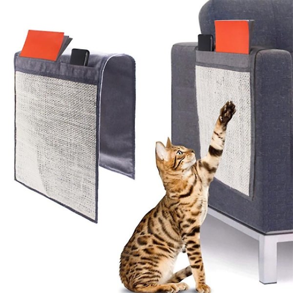 Cat Scratch Pad Sofabeskytter-Naturlig Sisal Cat Scratch Pad Møbelbeskytter-stol, sofa, sæde, trappe(M)