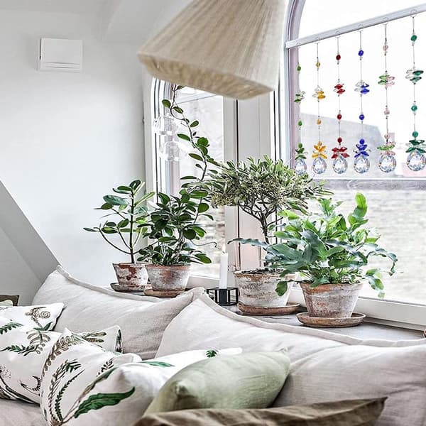 Hængende krystalkugle prisme vedhæng ornament til planter biler