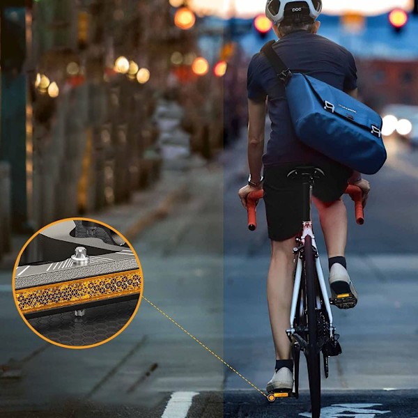 Cykelpedaler med reflekterende striber, 3 forseglede lejer, skridsikker CNC aluminium