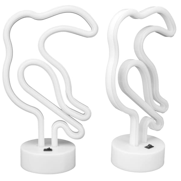 Fugleformet Neon Lys Desktop Natlampe til Bryllupsfest KLB