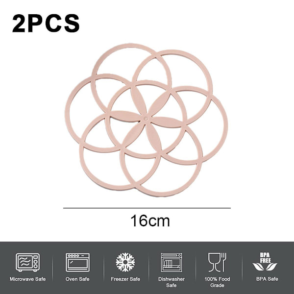 Pcs Tykkere Silikoneunderlag Varme Grydeholder til Bord Pink