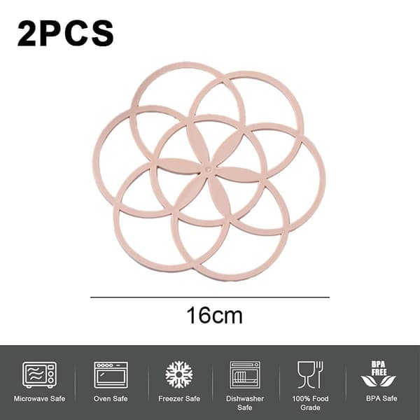 Pcs tykkere silikonunderlag Gryteunderlag for bord Rosa