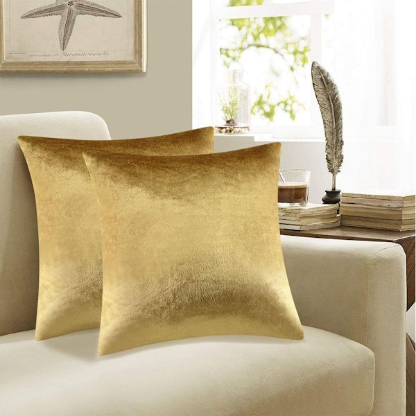 Sammetskudde - Elegant guld