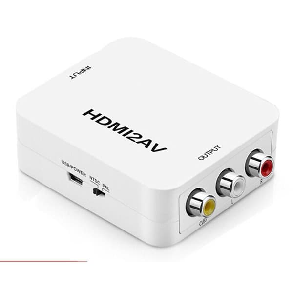 RCA Composite HDMI til AV Video Audio Konverter Adapter til Kamera DVD VHS VCR