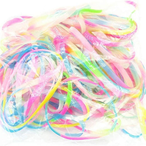 100 stk. Børns Silikone Glow Dark Armbånd til Børnefestartikler KLB