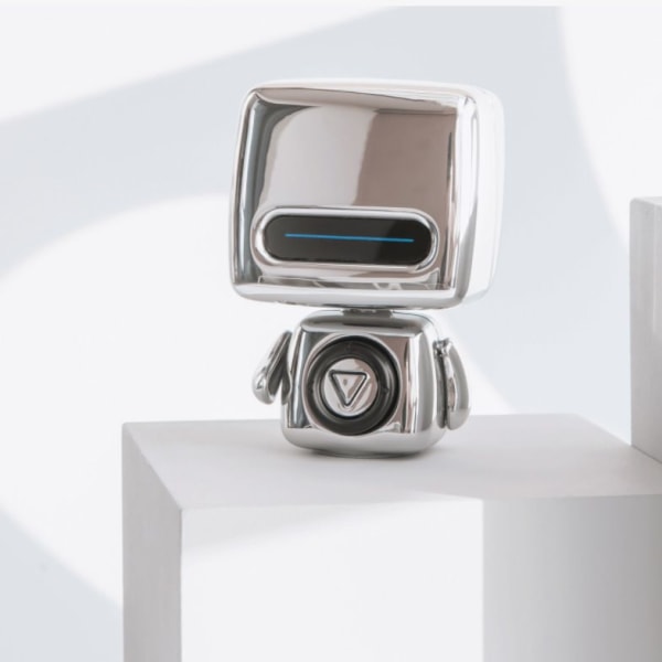 1 langattomat kaiuttimet Mini Cute Robot kannettavat langattomat langattomat 5.0-kaiuttimet, joissa on sisäänrakennettu mikrofoni ja tuki handsfree- ja valokuvapuheluille (hopea)