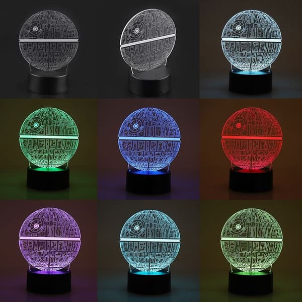 Natlys ABS-basisholder planetarisk mønsterlampe touch KLB