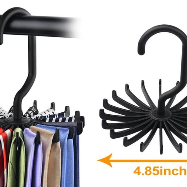 2-pack slipshållare, 360° roterande slipshängare för 20 slipsar