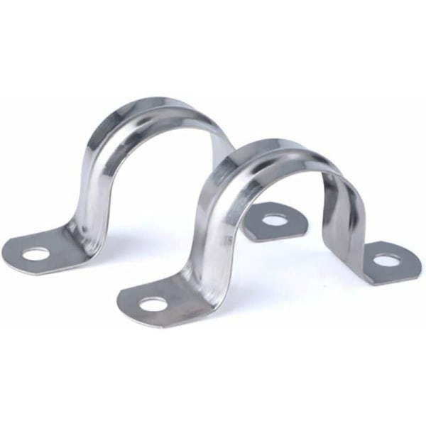 35mm 304 Stainless Steel U-Pipe Clamp Connection Ring Pipe Clamp Card Riding Card Saddle Card Hug Collar 16pcs KLB