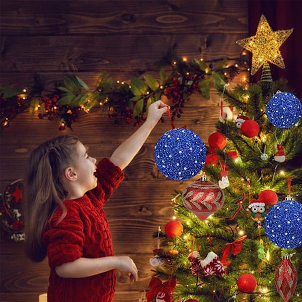 Julgranskulor, juldekorationer, julgranskulor för blått