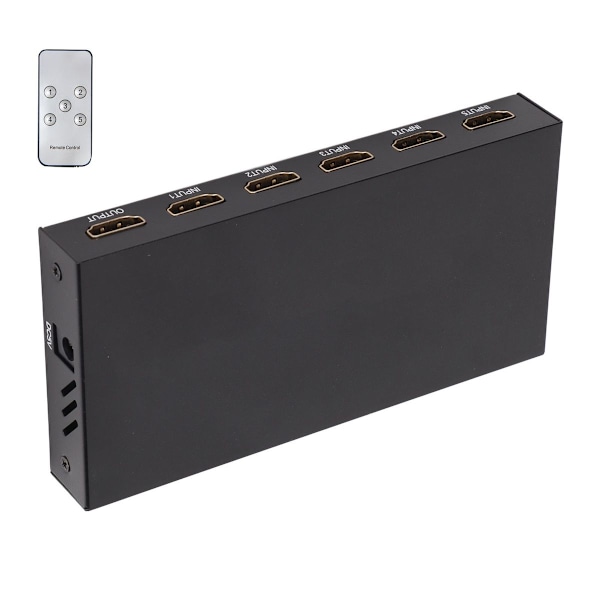 HD-multimedialiitäntäkytkin 5x1 4Kx2K, tukee 3D-kaukosäädintä KLB