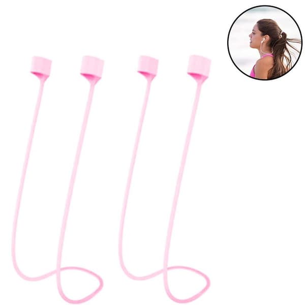 2 par Airpods-stropper kompatible for AirPods, rosa stropp