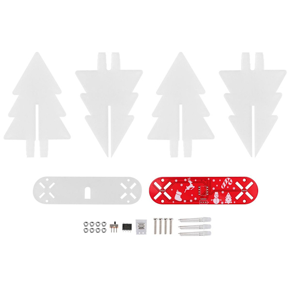DIY kolmiulotteinen joulukuusi elektroninen LED-piirisarja KLB