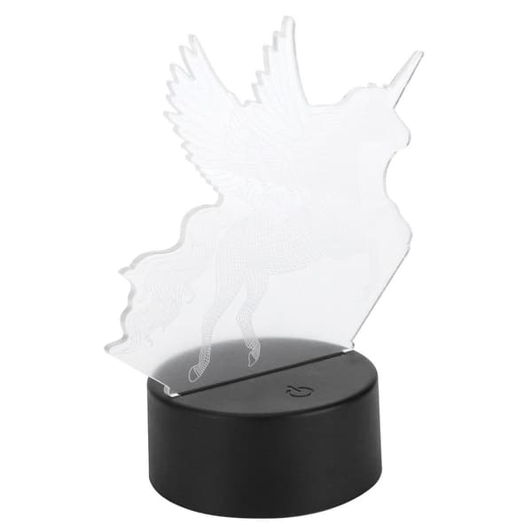 Farverig 3D lyslampe, LED touch-styring, dyrefigur, kunst KLB