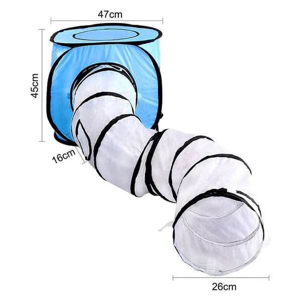 Kattetunnel Foldable Kitten Katteleketunnel og Blå KLB